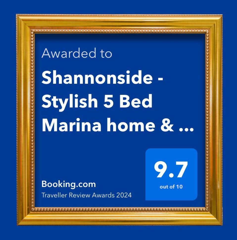Shannonside - Stylish 5 Bed Marina Home & 40Ft Mooring Termonbarry Dış mekan fotoğraf