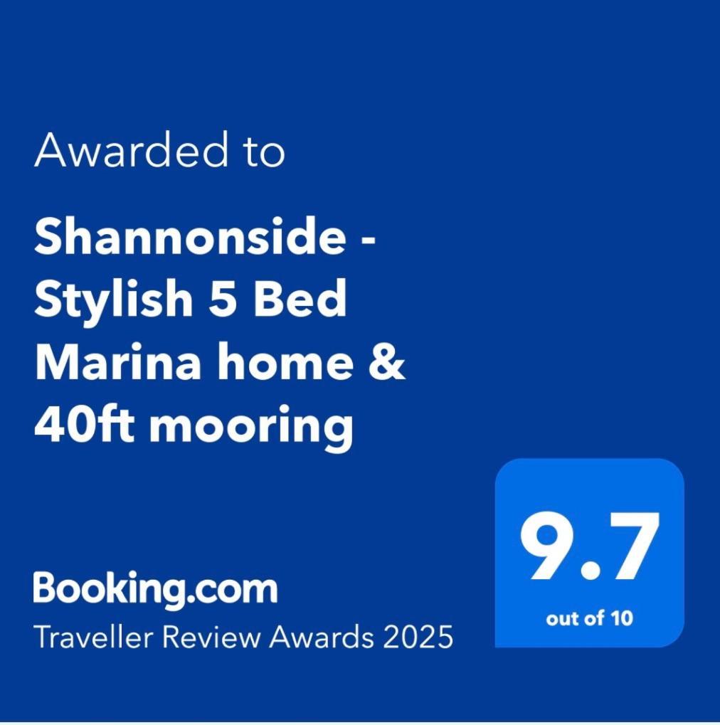 Shannonside - Stylish 5 Bed Marina Home & 40Ft Mooring Termonbarry Dış mekan fotoğraf